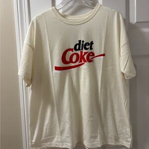 Coca Cola Diet Coke Logo Cream Shirt BNWT
